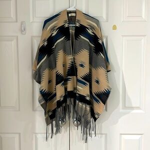 Vintage Wool Shawl Southwestern